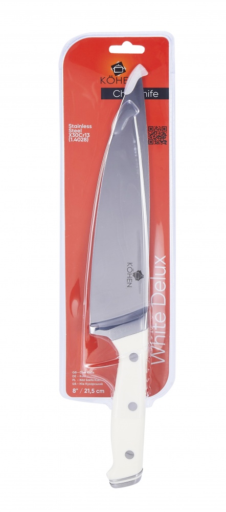 Нож поварской Kohen White Deluxe 21,5 см KN92001