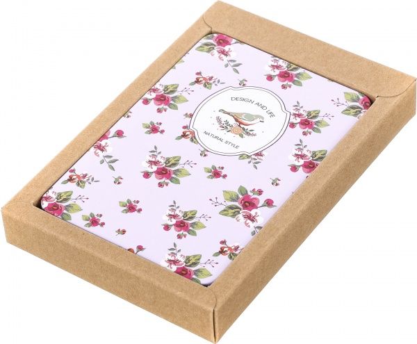 Блокнот Цветы розовый