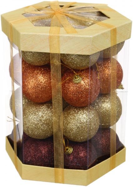 Набор елочных шаров Перелив в ассортименте d 60 мм 28 шт./уп.