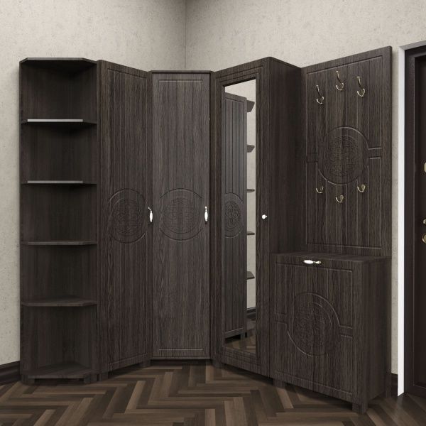 Передпокій з дзеркалом Art in Head Bоurbon 1100х366х2000 мм дуб табак 