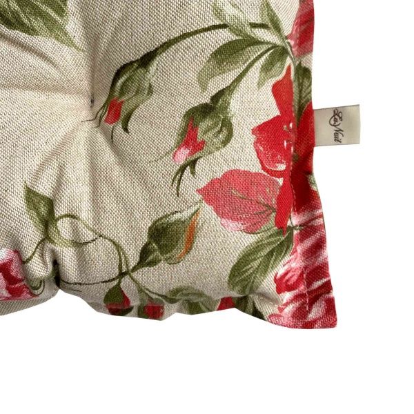 Подушка на стул РОУЗ Цветы большие 40х40 см La Nuit