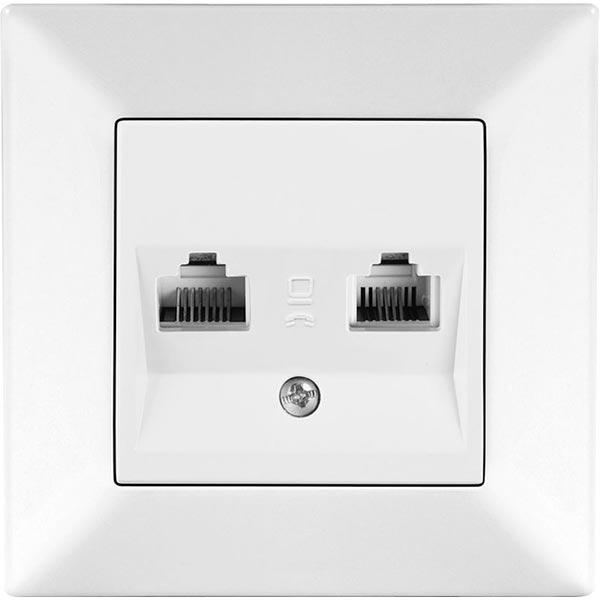 Розетка двойная Viko Meridian RJ45 белая
