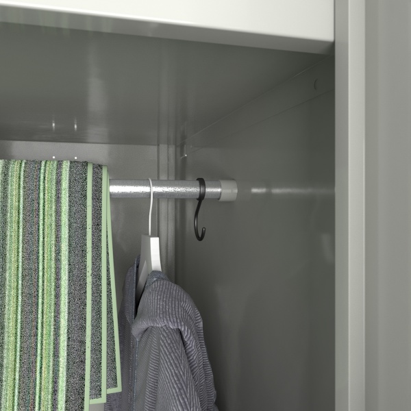 Меткас металева фарбована для одягу подвійна 400/2-2 U, 1800х800х500мм 