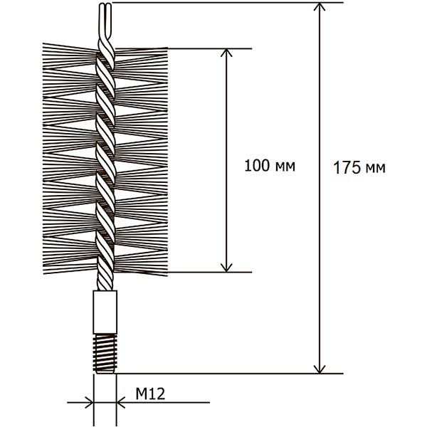 Щітка Savent металева для чищення теплообміннику 30 мм 