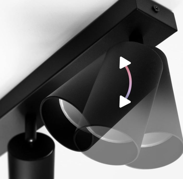 Спот Berger 4x40 Вт GU10 чорний 4001-SL-4 Black