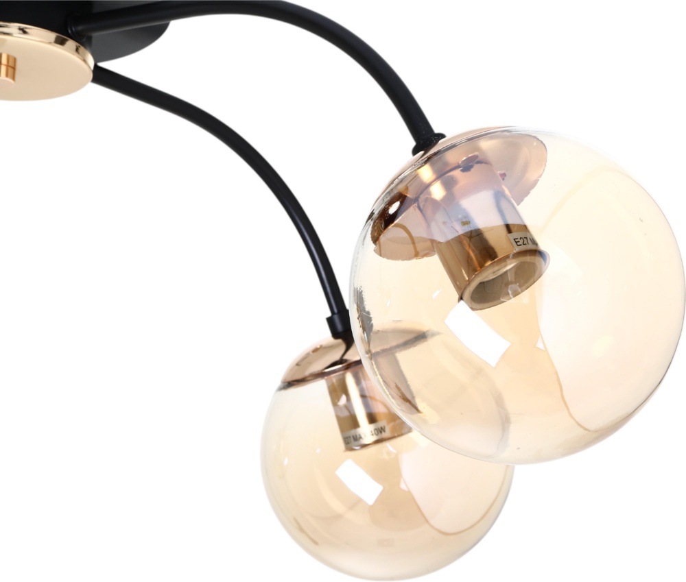 Люстра потолочная Sensio Bordo 5x40 Вт E27 черный LS-35818/5BG-E2740W