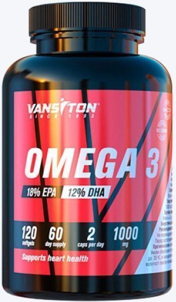 Жиросжигатель Vansiton Omega 3 170 г 120 капс. 