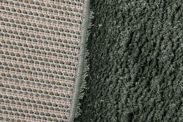 Килим Ozkaplan Karpet Gold Shaggy темно-зелений О 2x2,9 м