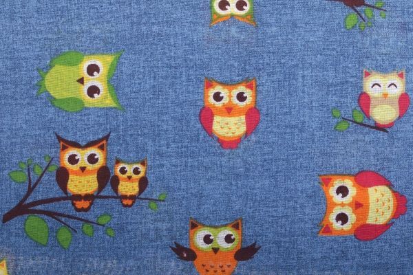 Скатерть Ginestra совы 120x160 см синий Gemitex 