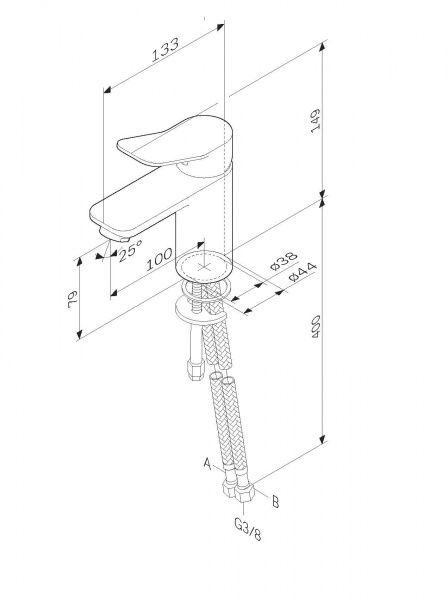 Смеситель для умывальника AM.PM белый X-Joy F85A02133