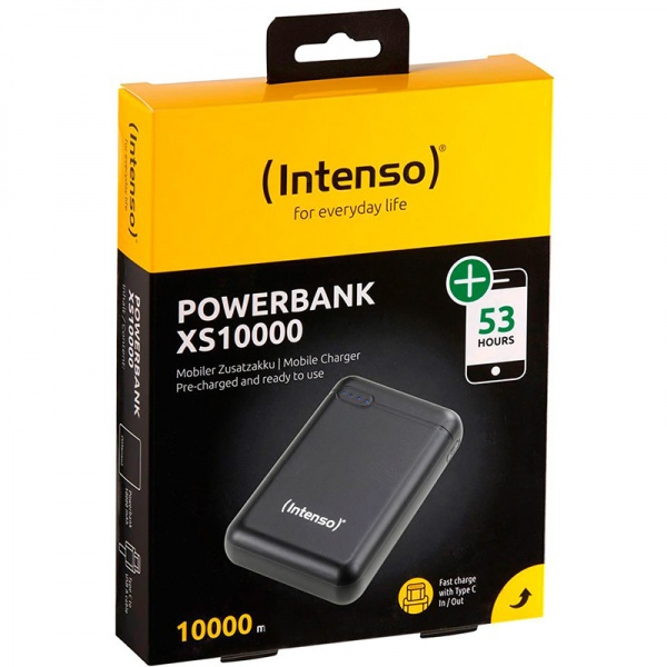 Внешний аккумулятор (Powerbank) Intenso XS10000 10000 m/Ah black (PB930371) 