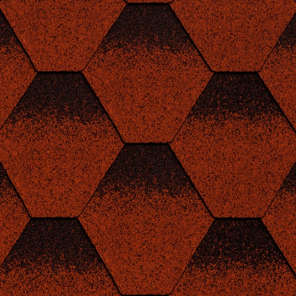 Битумная черепица MATIZOL® RESIDENCE сотая красный оттененный 3 кв.