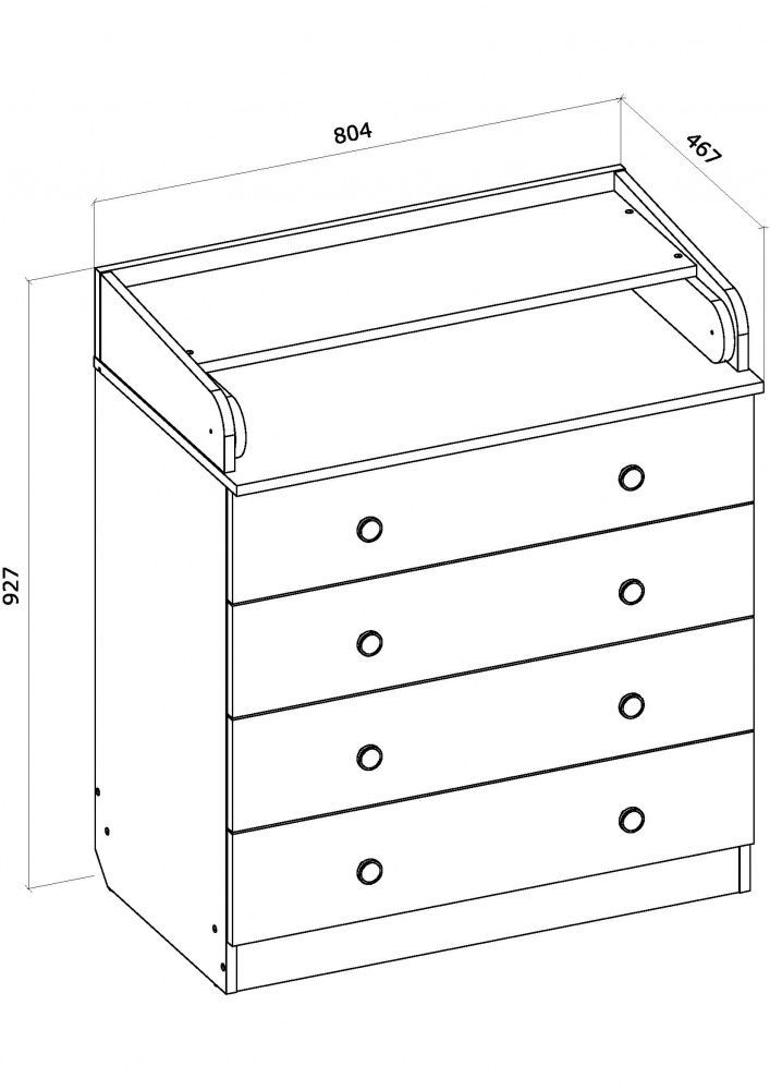 Комод сповивальний Грейд French Giraffe білий