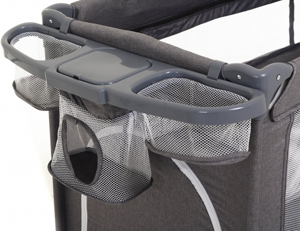 Манеж-ліжко Bambinelli 120х60х76 см темно-сірий H21-A6F4E8