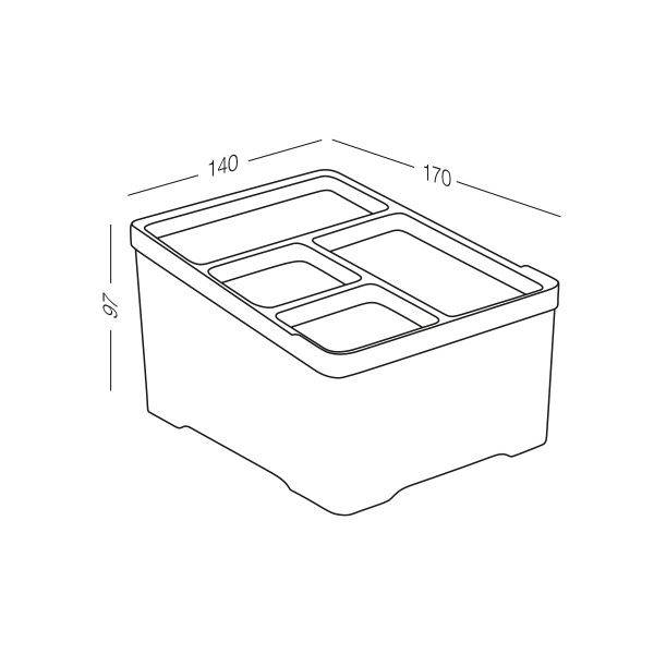 Органайзер поліпропіленовий MVM FH-18 WHITE 97x140x170 мм