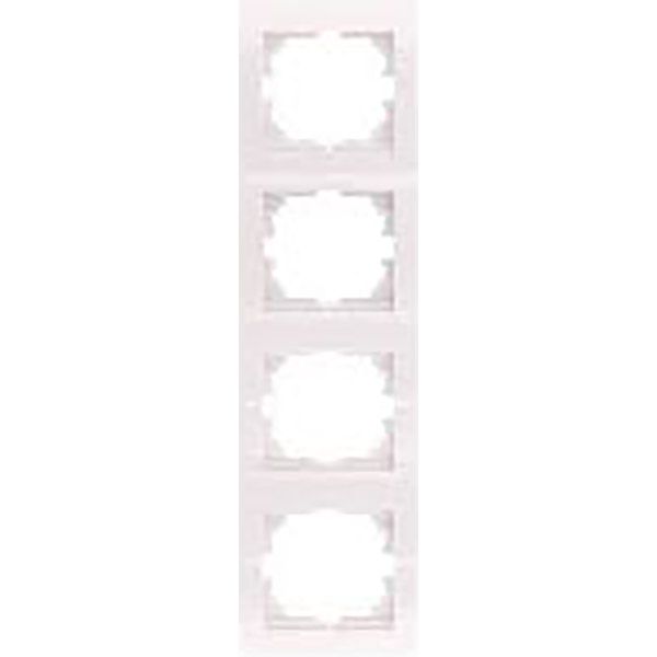 Рамка чотиримісна Lezard DERIY вертикальна білий 702-0200-154