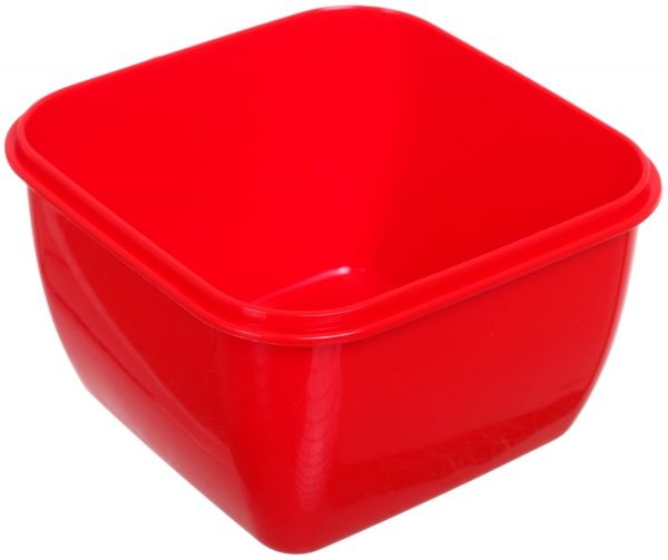 Контейнер Фиеста 900 мл квадратный красный Алеана
