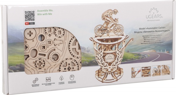Деревянный 3D-конструктор UGEARS Велосипедист