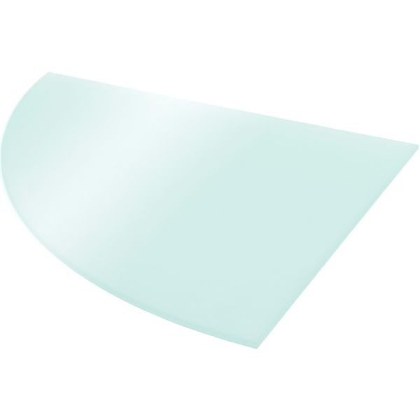 Полка стеклянная МТ радиусная 350x350 мм белый 