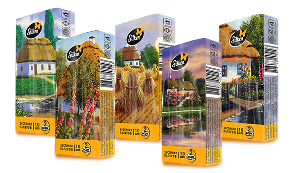 Салфетки гигиенические кармашки Silken Патриотические 10 шт.