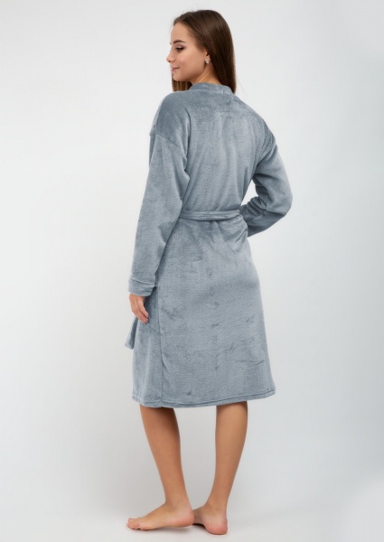 Халат жіночий Roksana Кімоно р. 54 сіро-блакитний №1209/90052