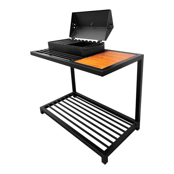 Мангал-барбекю Metalzavod ЛОФТ MLB9-4C на 9 шампуров 4 мм на дровнице С