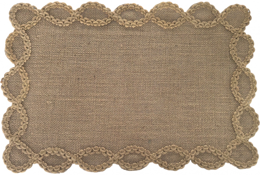 Коврик для сервировки Fiora прямоугольный 30х45 см коричневый джут AHW3818