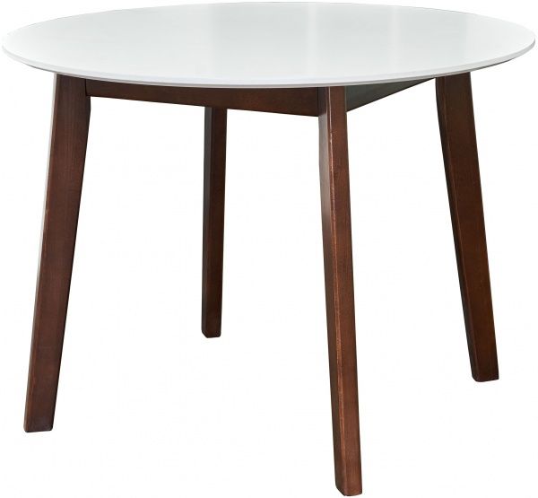 Стіл обідній Мебель-Сервіс Форум круглий 100 см горіх/білий 