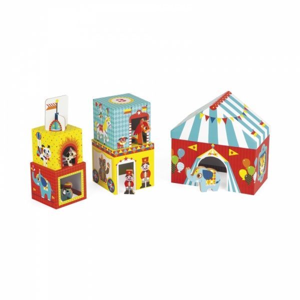 Кубики Janod картонні Цирк J02800