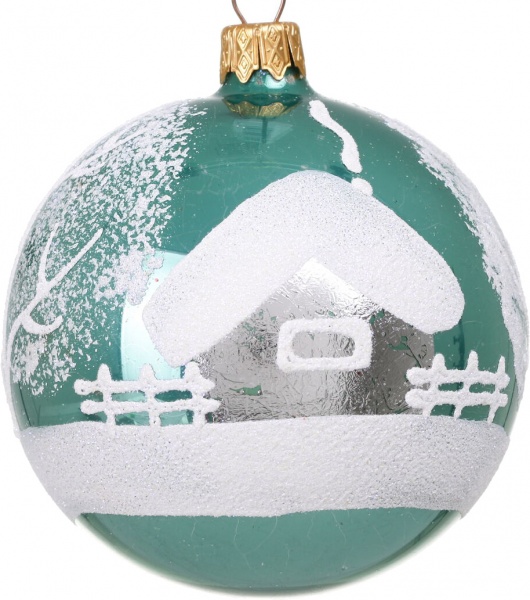 Шар новогодний мульти d 80 мм в ассортименте