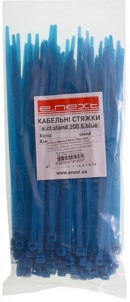 Стяжка кабельная E.NEXT e.ct.stand.200.5.blue 5х200мм