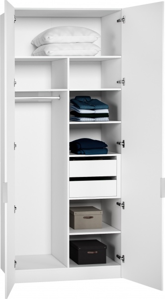 Шкаф для одежды Грейд Стефани-1 белый глянец 