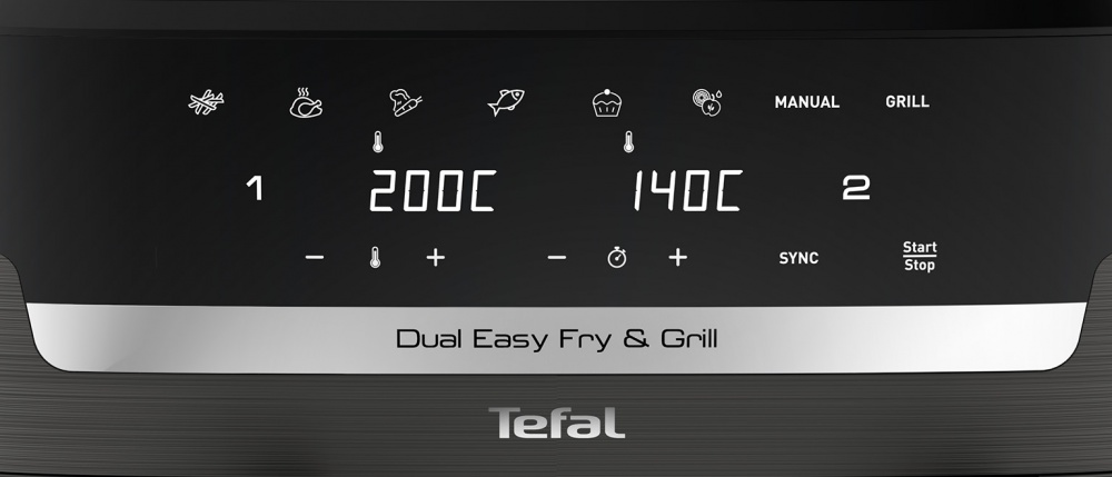 Мультипечь Tefal Dual Easy Fry & Grill Air Fryer EY905B10