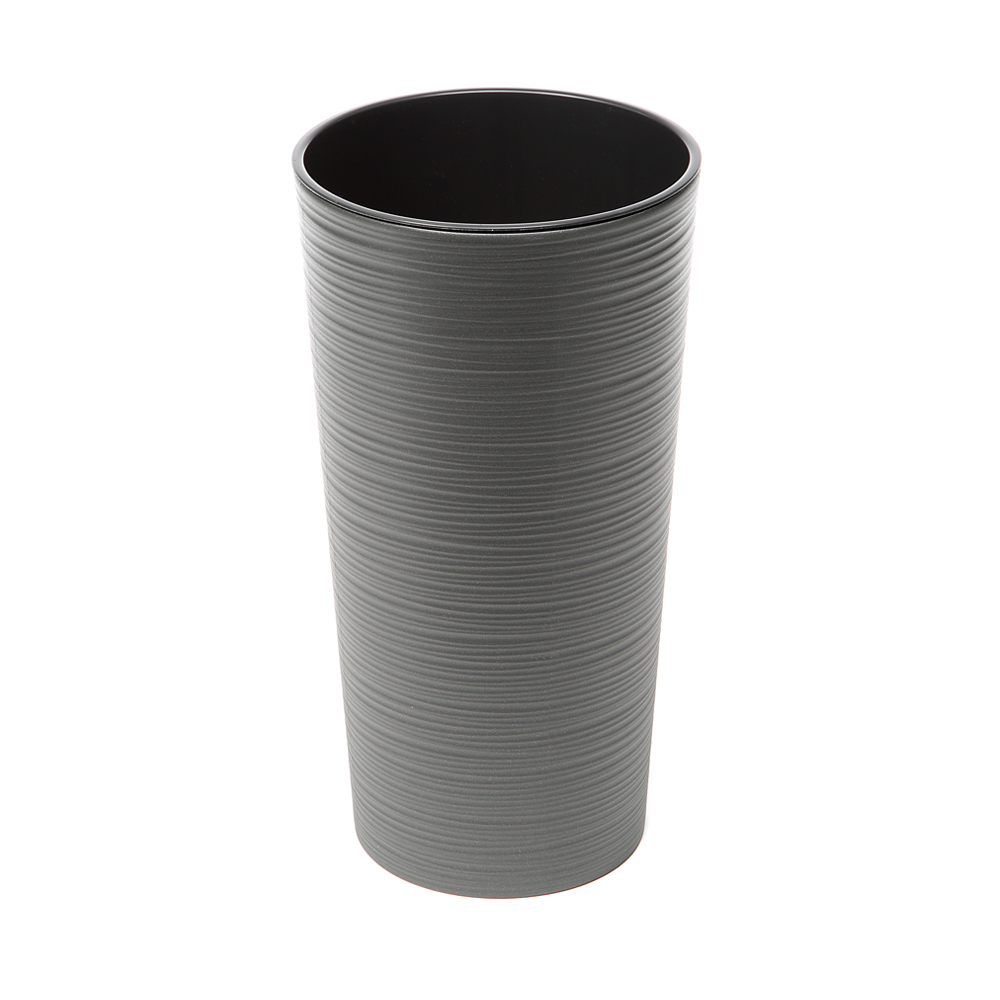 Вазон пластик DLUTO 25х47 круглый графит 9,5 л Lamela (9507269)