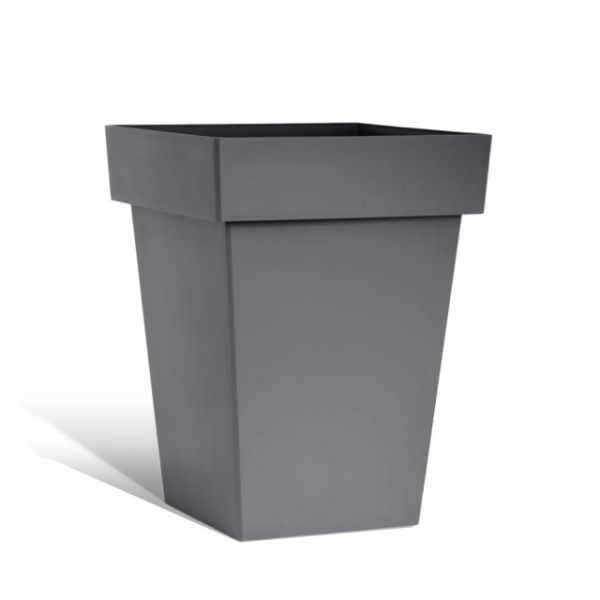 Горщик пластиковий Sanja IPPI 30х30x40 см квадратний 20л антрацит 