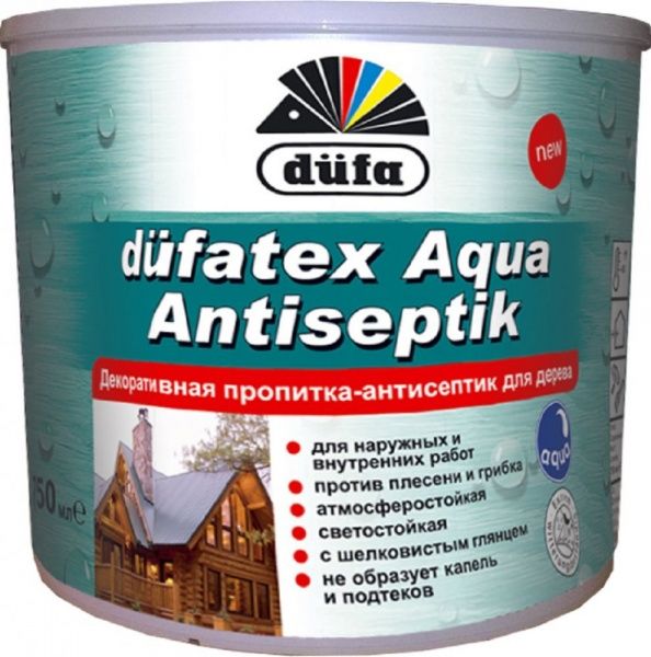 Просочувач Dufa Просочувач Dufa dufatex Aqua Antiseptik шовковистий глянець каштан 0,75 л (50210574) каштан шовковист