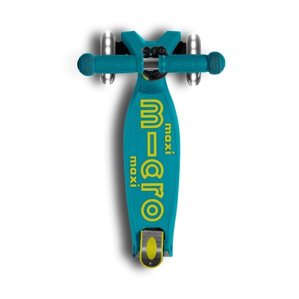 Самокат Micro Maxi Deluxe Foldable LED бірюзовий MMD097 