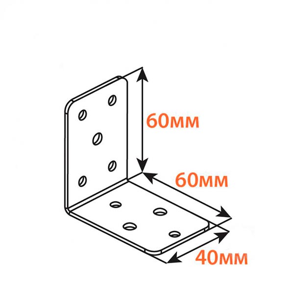 Уголок перфорированный Kolchuga равносторонний 60x60x40 мм 2 мм