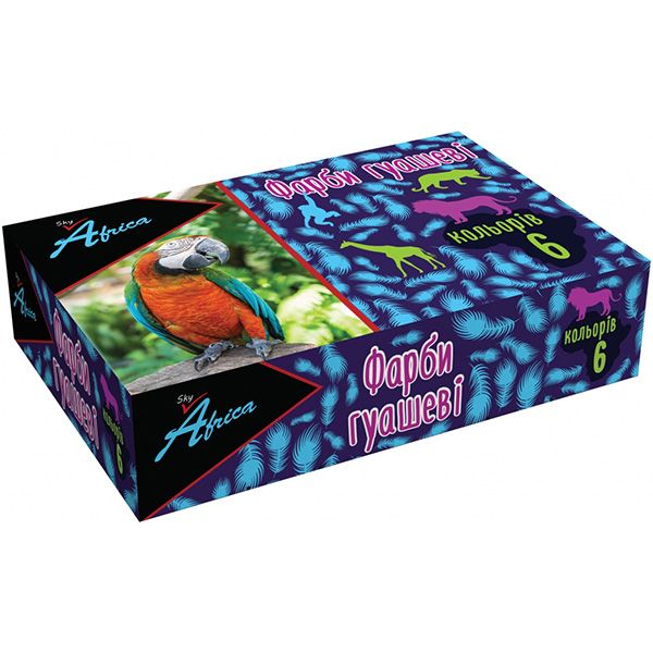 Фарба гуашева AFRICA sky 6 кольорів 60 мл