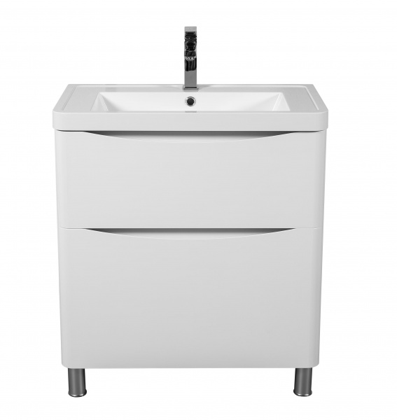 Тумба напольная Aqua Rodos Vista белый глянец с умывальником Ваr 75 см