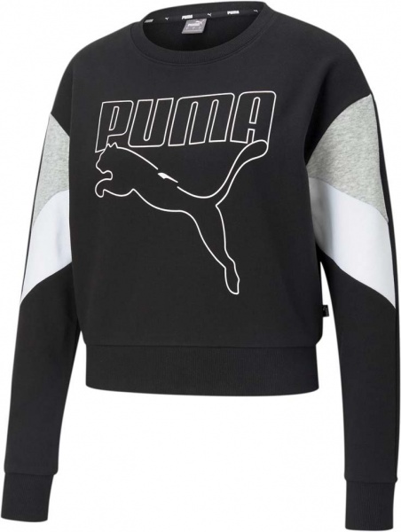 Свитшот Puma Rebel Crew 58575001 р. L черный