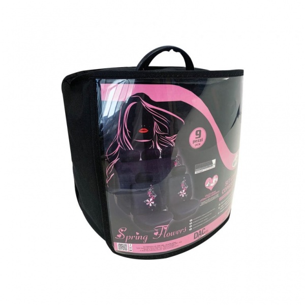 Набір чохлів для сидінь MARANELLO Fodera Univ Spring Flowers чорно-коричневий