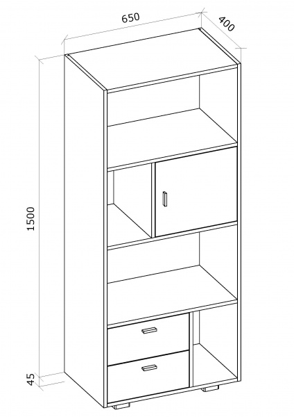 Пенал Грейд Курт дуб сонома 