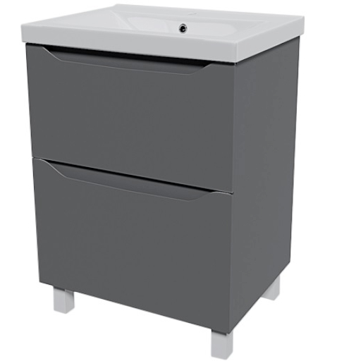 Тумба на ніжках Сансервіс «Севілья-70» з умивальником SAVA-70 світло-сірий