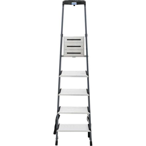 Лестница-стремянка Krause Securo 5 анодированная (126436) c органайзером