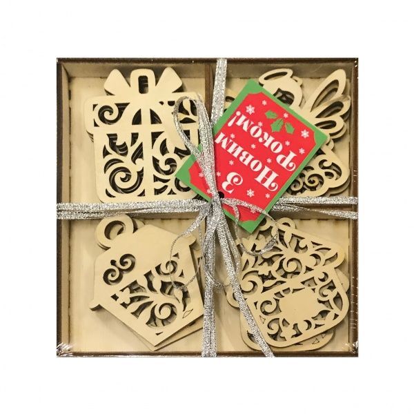 Набор основ для росписи и декорирования из фанеры Ажурный (4 од. в ассорт х 3) 