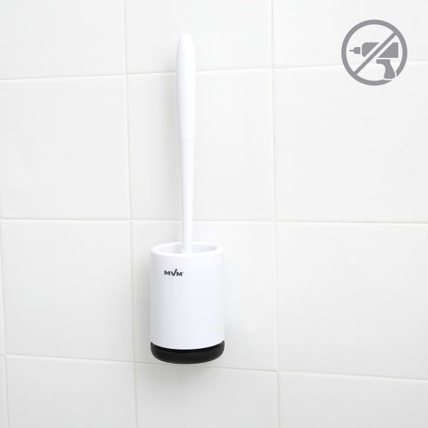 Ершик для унитаза MVM BP-12 белый с черным