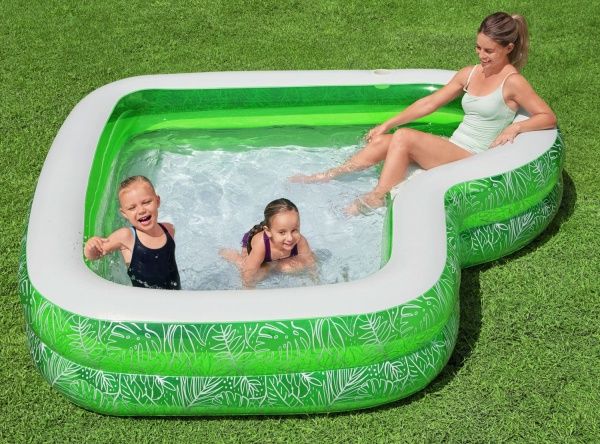 Басейн надувний Bestway Tropical Paradise із сидінням 231x231x51 см