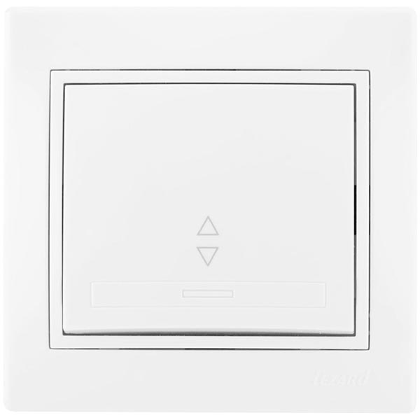 Выключатель проходной одноклавишный Lezard Mira без подсветки 10 А 250В IP20 белый