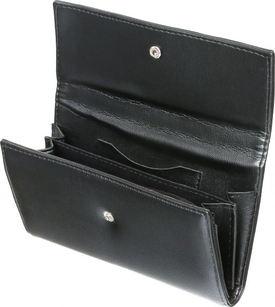 Гаманець жіночий на кнопці чорний 023001 